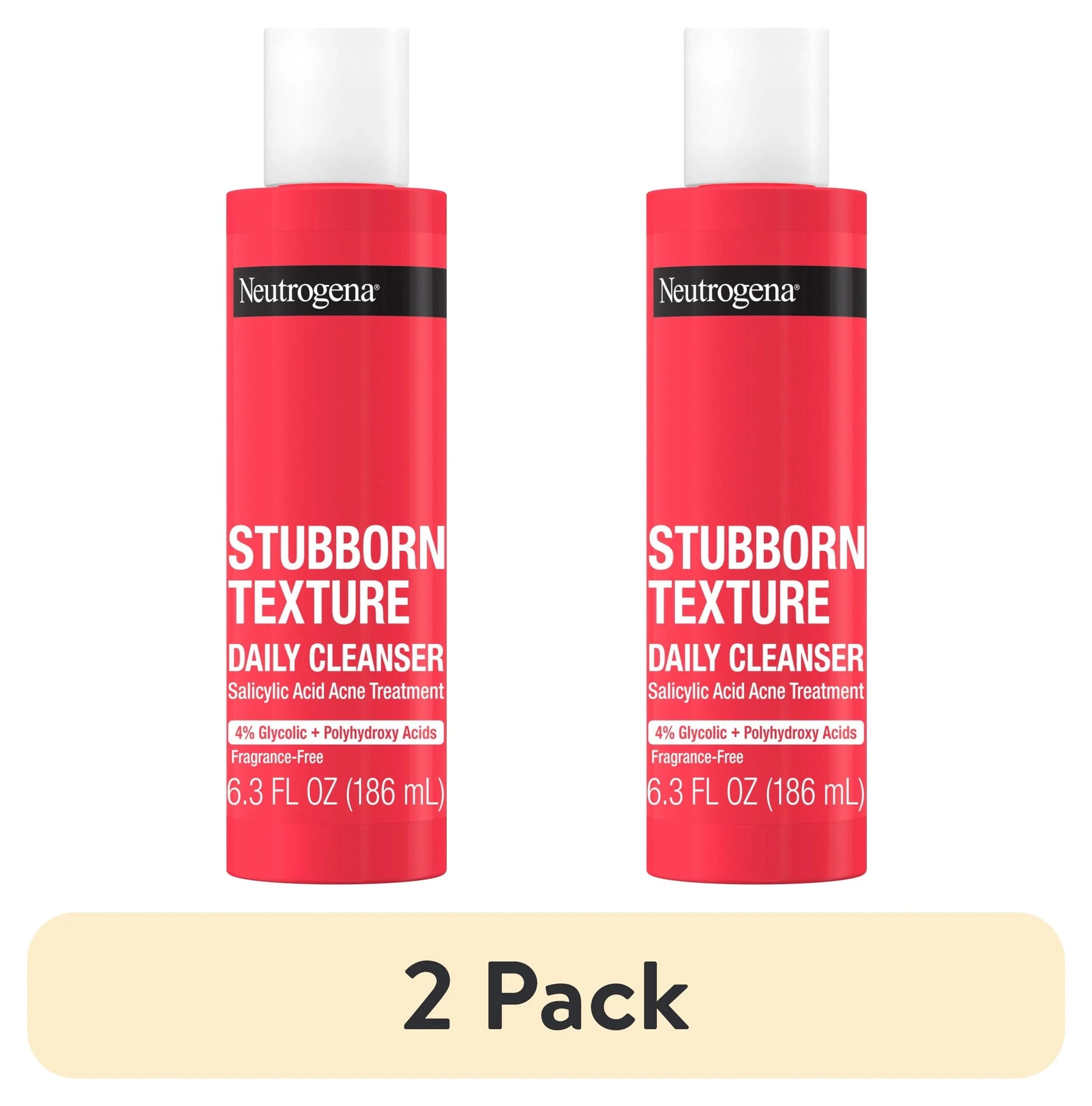 (2 Pack) Stubborn Texture Daily Acne Facial Cleanser, 6.3 Fl. Oz