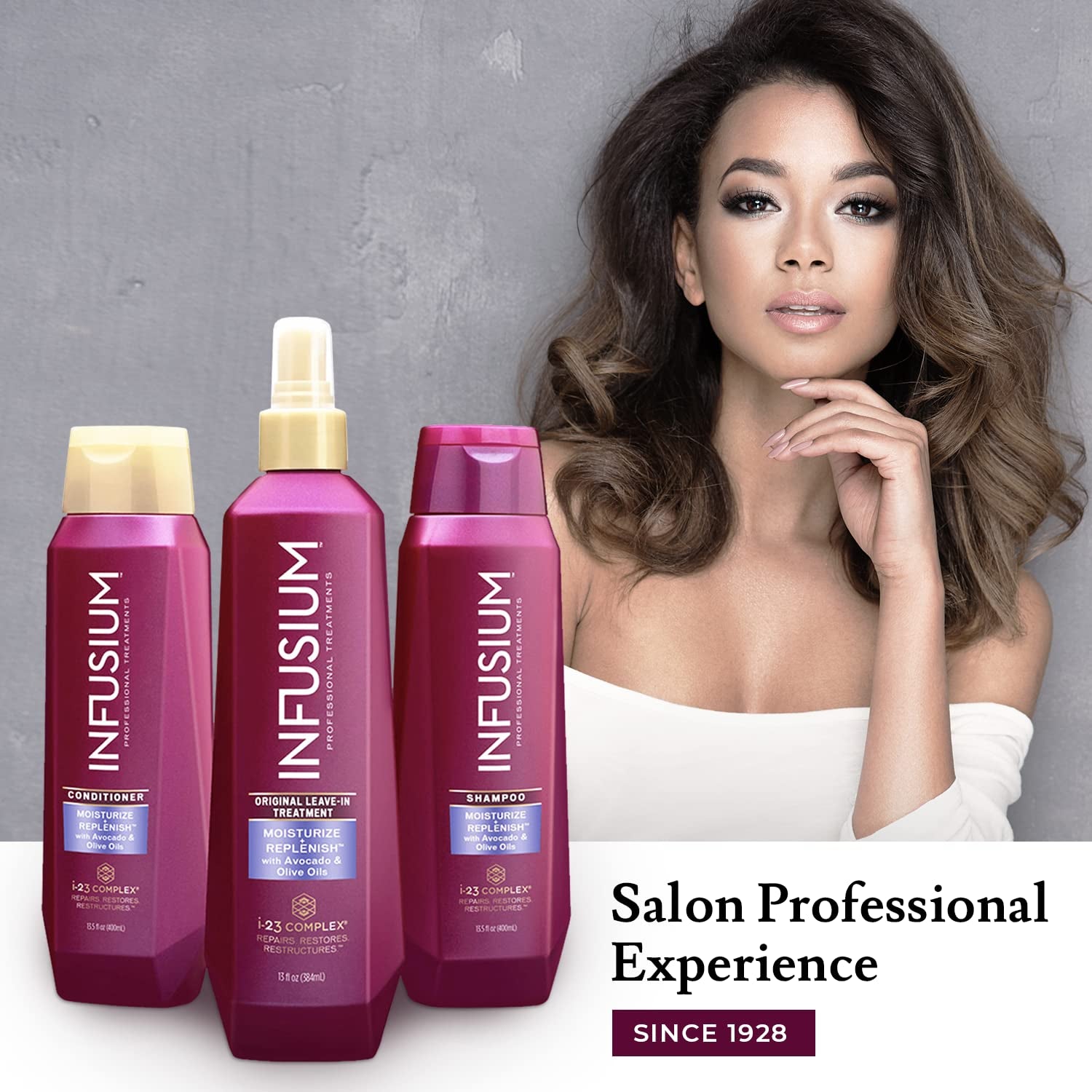 Moisturize and Replenish Shampoo - Infused with Avocado and Olive Oil - Hair Care for Dry Hair - Moisturizing Shampoo for Women - 1 L