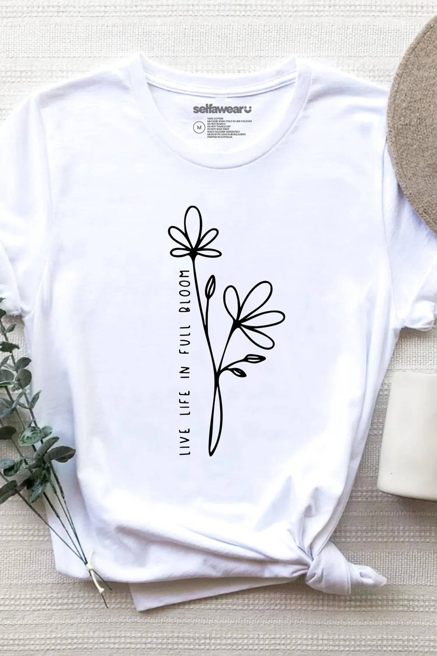 Live in Bloom T-Shirt White