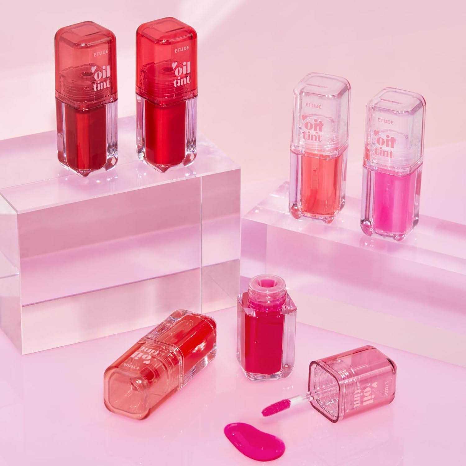 Dear Darling Oil Tint #2 Plum Berry 4.2G | High Moisturizing and Strong Hydrating Lip Oil/Lip Gloss | Smooth and Moist Lips | Non-Sticky Lip Oil Tint for Dry Lips | K-Beauty