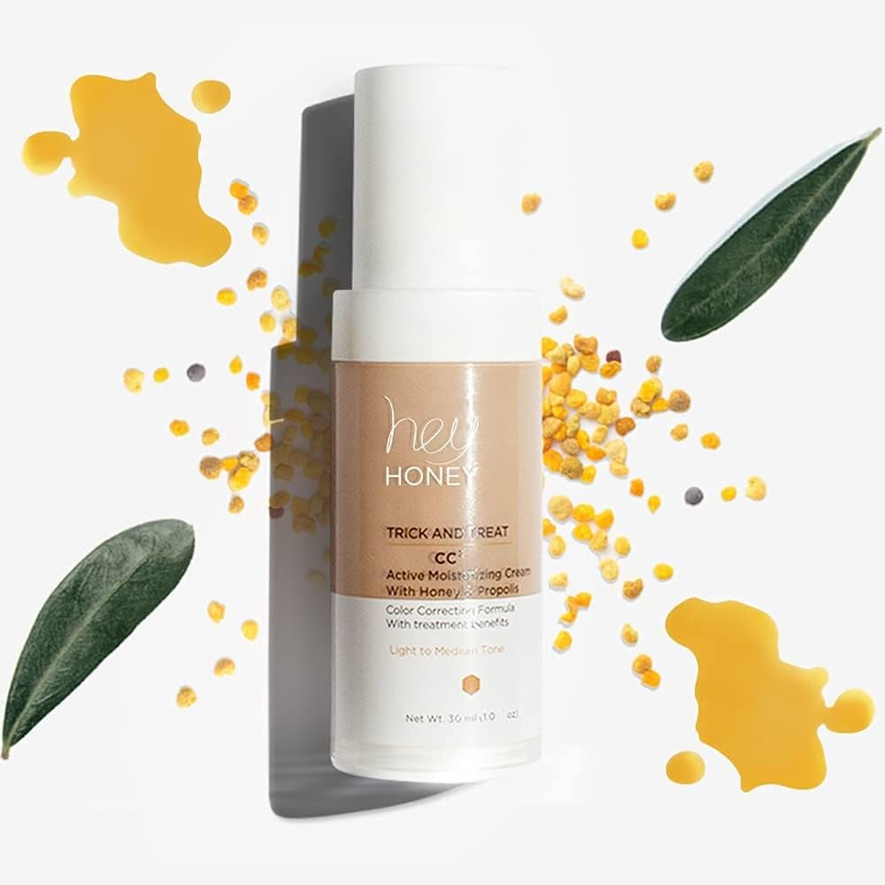 Trick and Treat CC² Cream SPF 46 | Active Moisturizing Color Correcting Cream with Honey & Propolis | Best Cover for Rosacea, Skin Redness & Mature Skin | Cruelty-Free | 1 Oz (Light Tone)