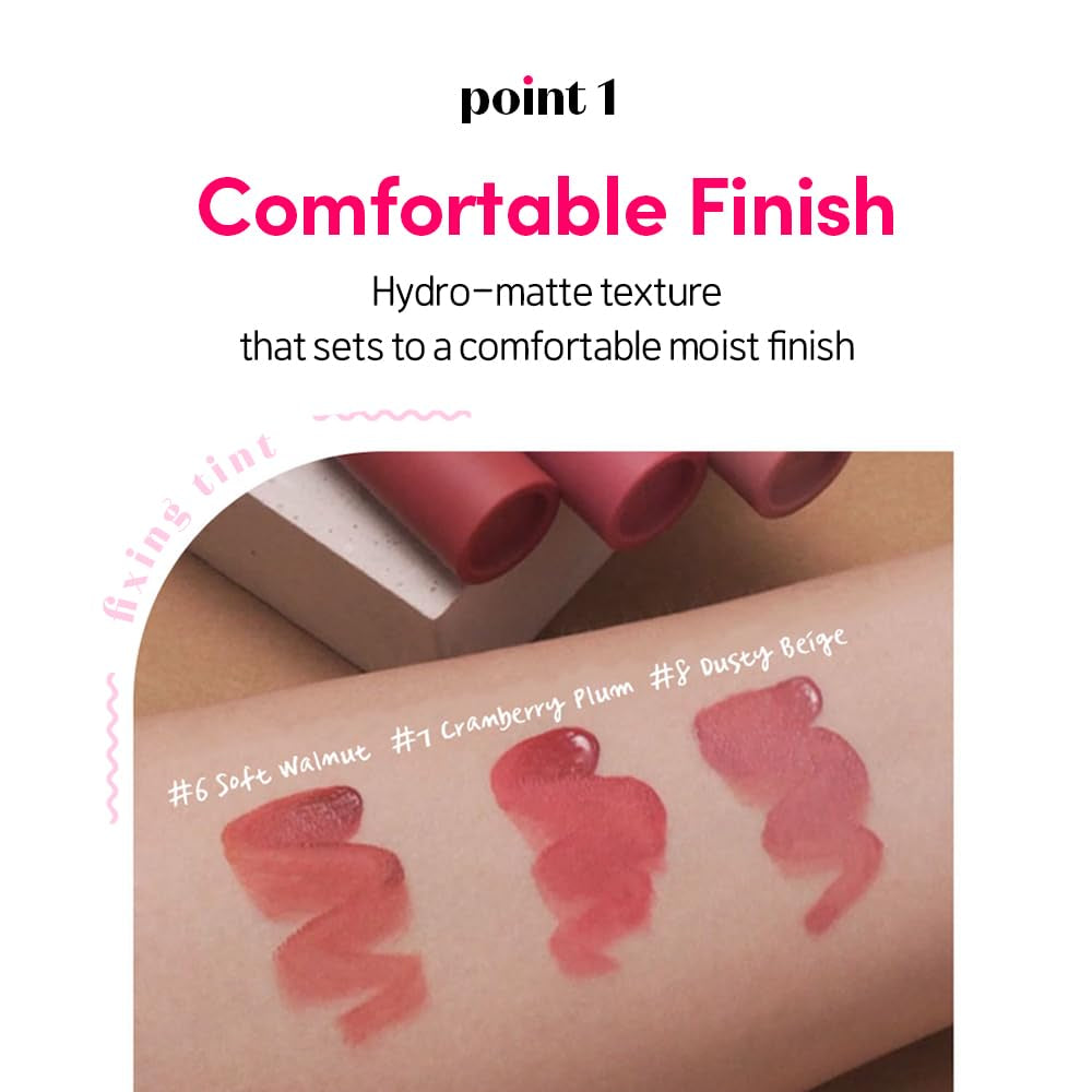 Fixing Tint #05 Midnight Mauve (4G) | Long Lasting High Pigmented Liquid Lipstick | Waterproof Lightweight Matte Finish Lip Stain | Full Coverage | Korean Makeup, Kbeauty