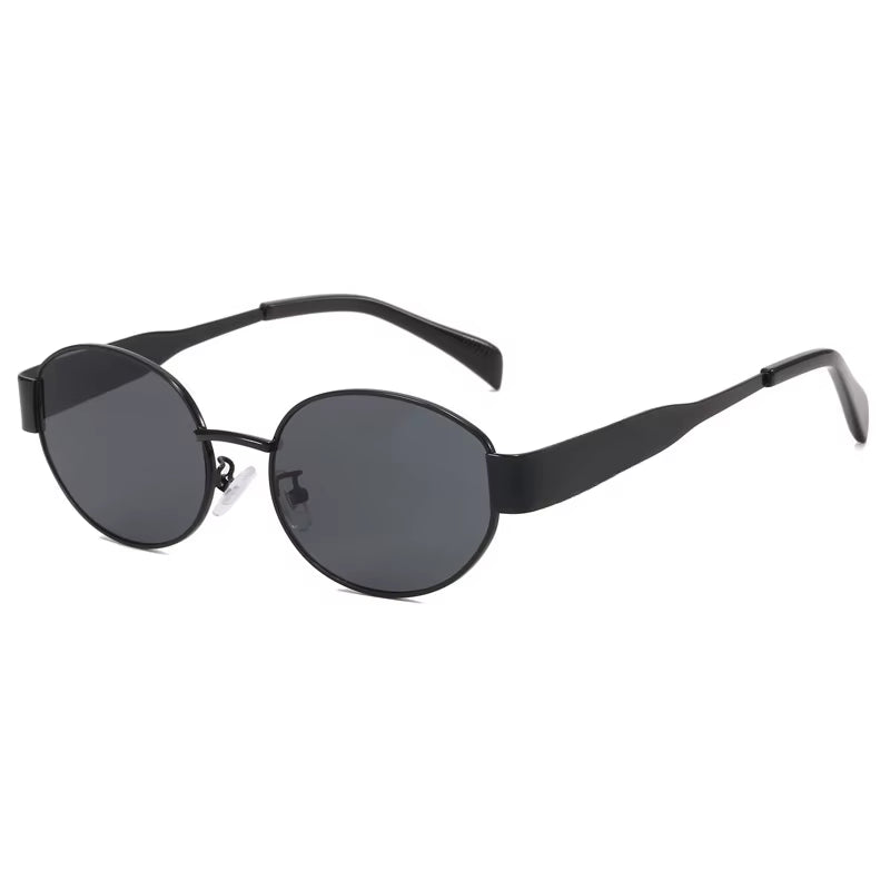 2024 Steampunk Sunglasses Retro Women'S Oval Sunglasses Fashion Women'S Classic Retro Small Metal Brand Glasses UV400